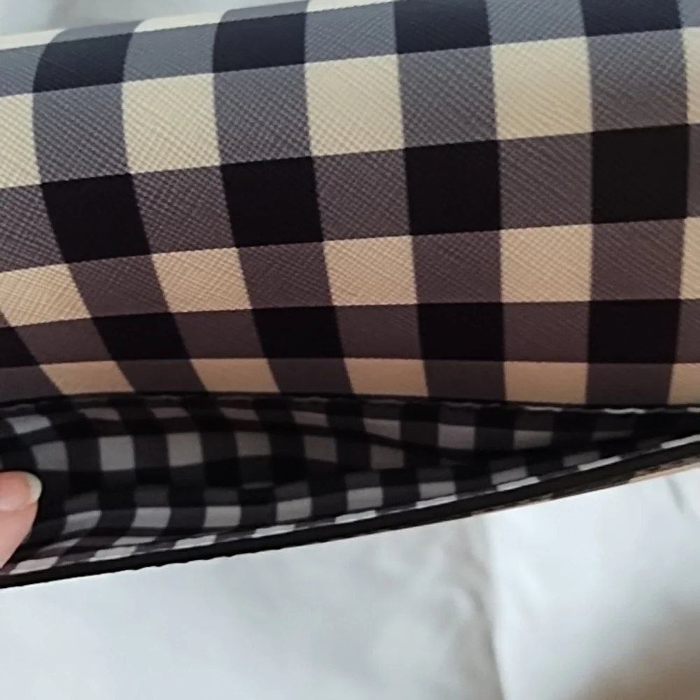 Draper James Black and White Gingham Crossbody Bag - Picture 7 of 9